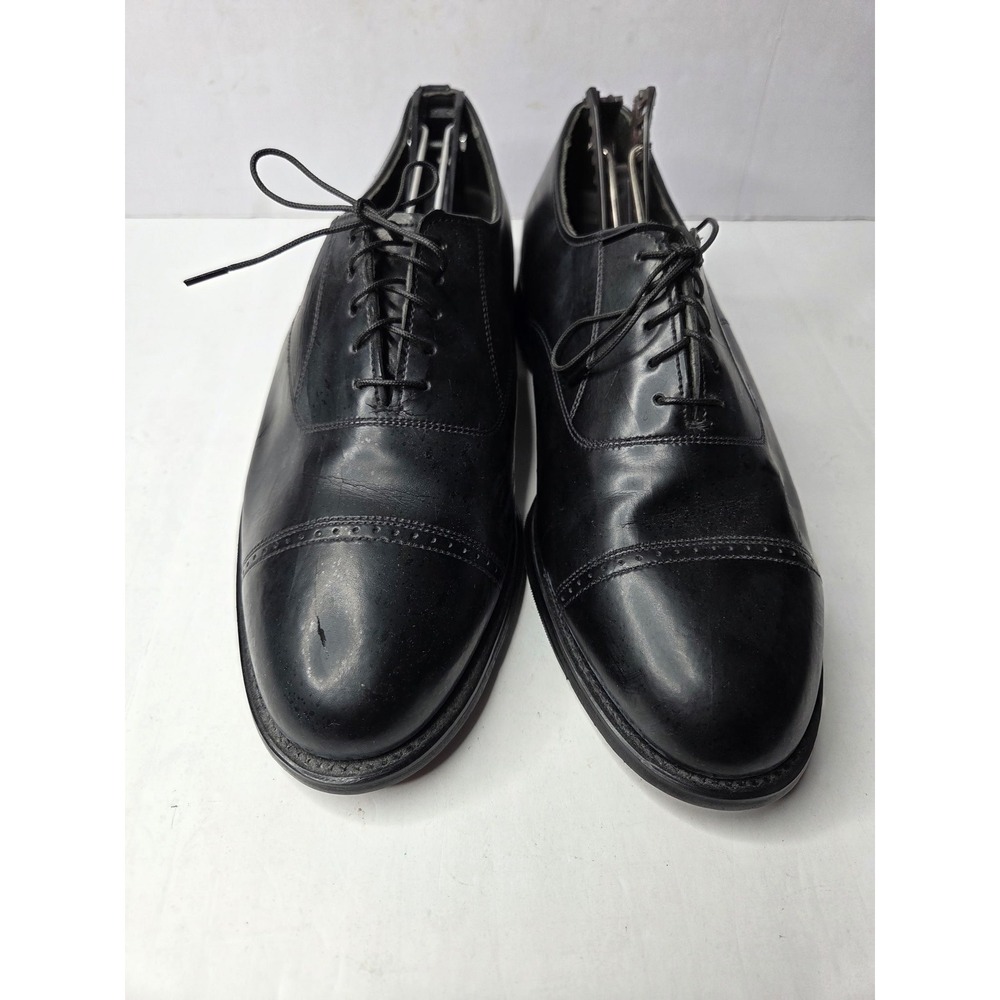 Bostonian Mens Black Leather Cap Toe Oxford Dress Shoes 10 Made in USA 5409